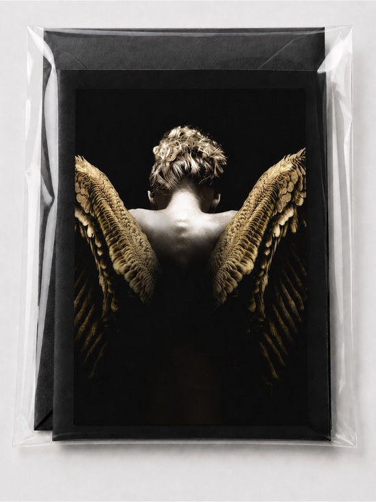 Sable & Red Other - 5x7 Dark Angel Wings Luxury Art Greeting Card